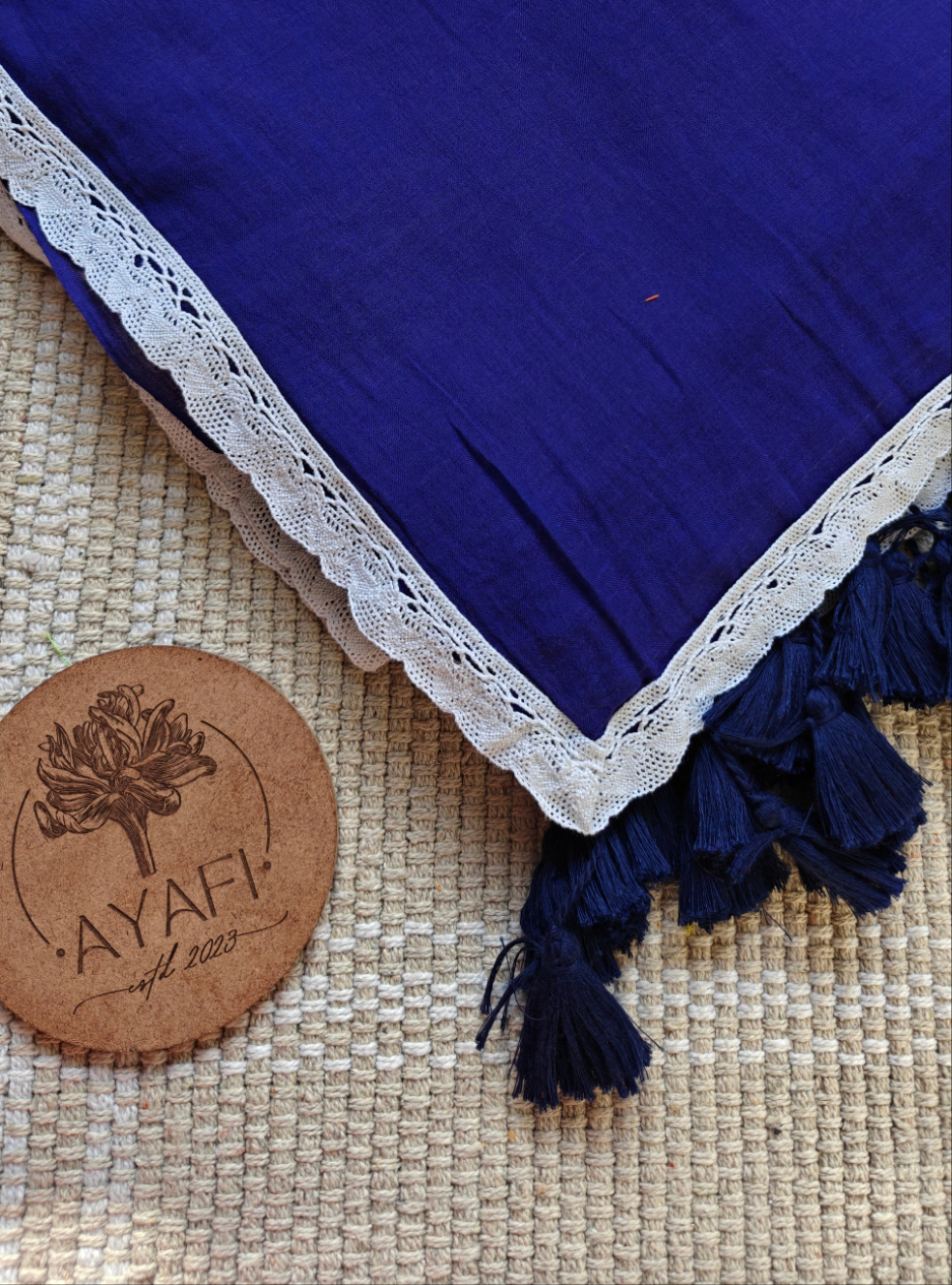 Midnight Blue Dainty Lace Reverie