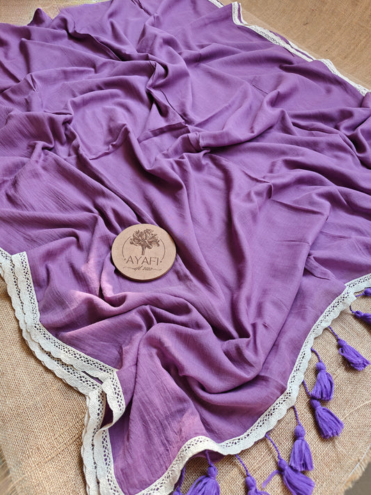 Dusty Plum Dainty Lace Reverie