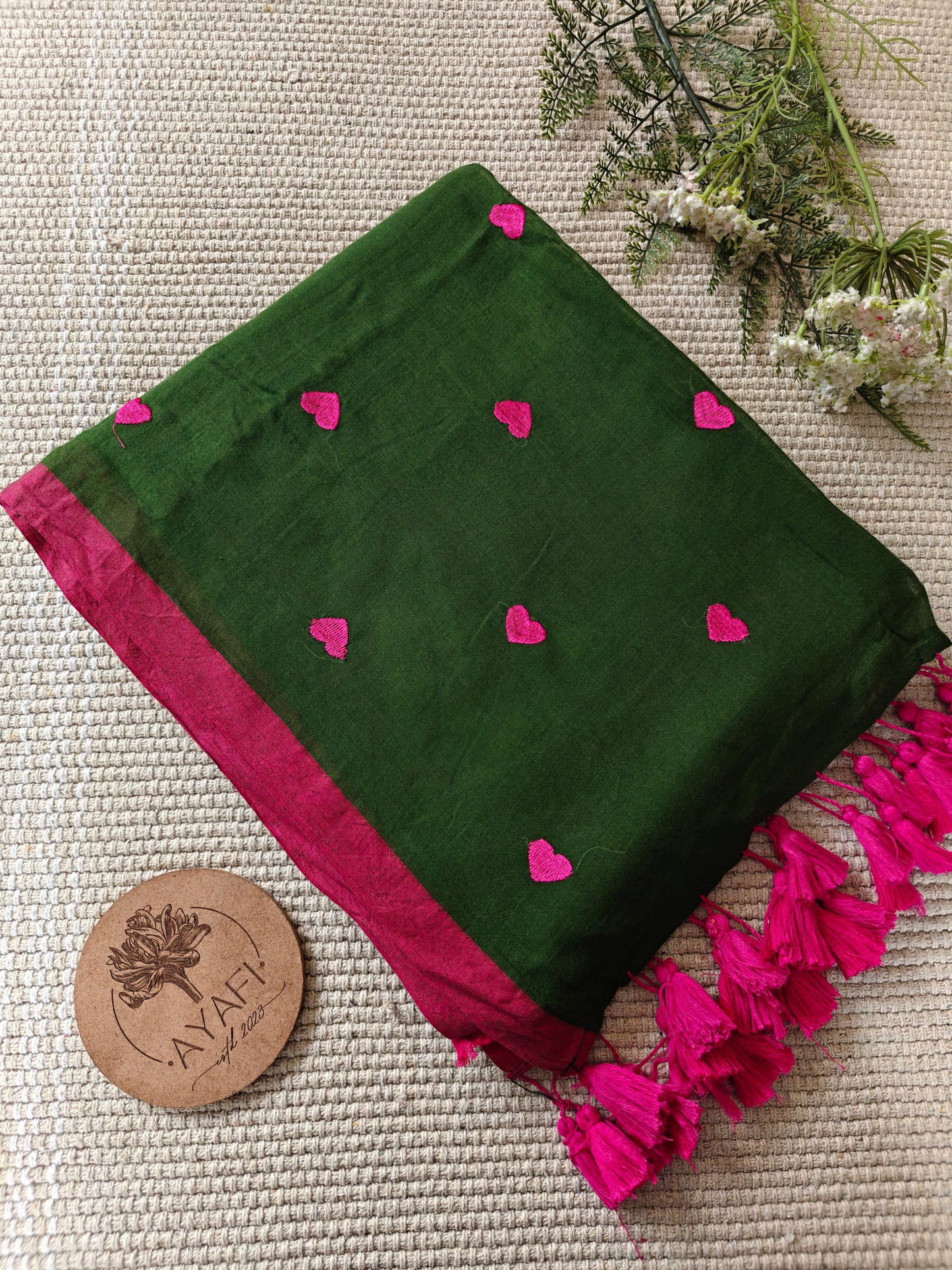 Mossy Pink Hearts