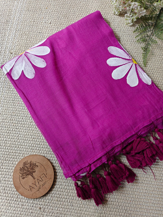 Gale Daisy Hand-Painted Saree