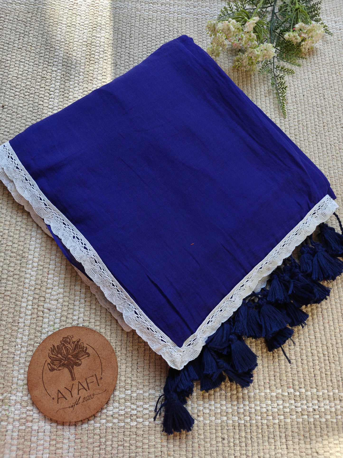 Midnight Blue Dainty Lace Reverie