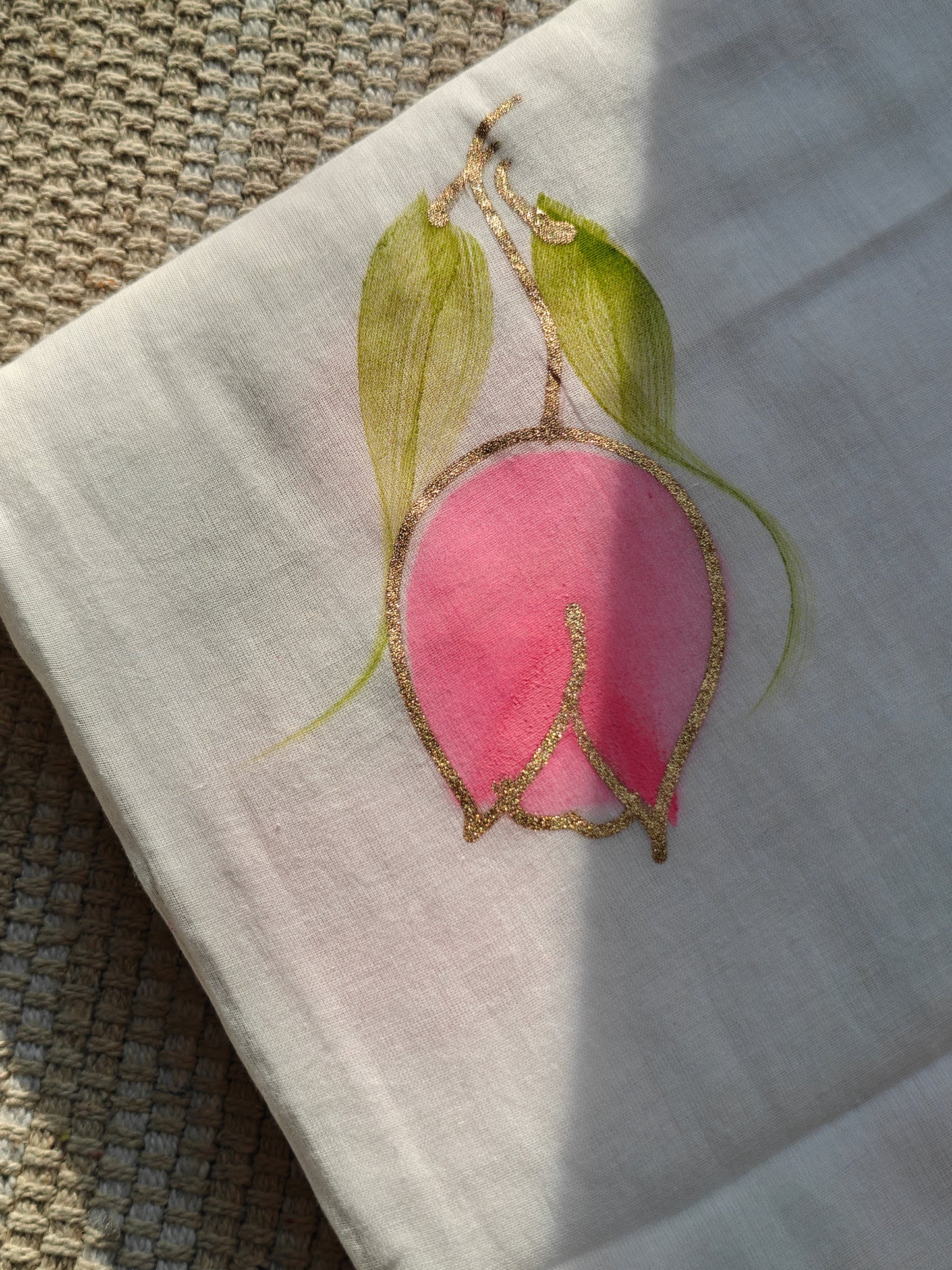 Luna Tulip Hand-Painted Saree