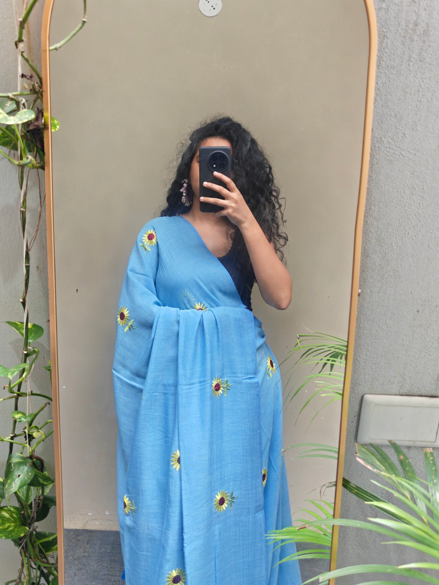 Denim Blue Sunflower