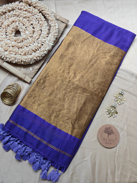 Purple Zari Pallu Modal Cotton Saree