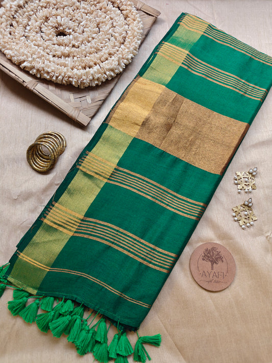 Green Zari Pallu Modal Cotton Saree