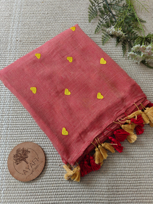 Peachy Yellow Hearts