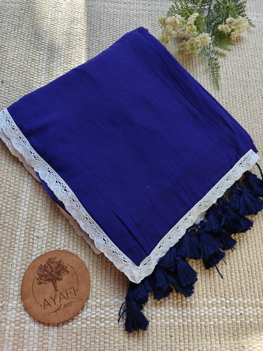 Midnight Blue Dainty Lace Reverie