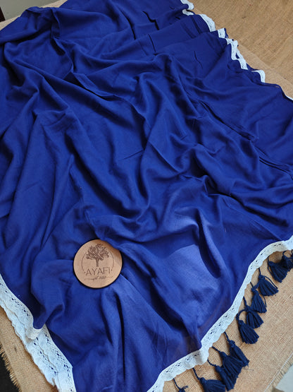 Midnight Blue Dainty Lace Reverie