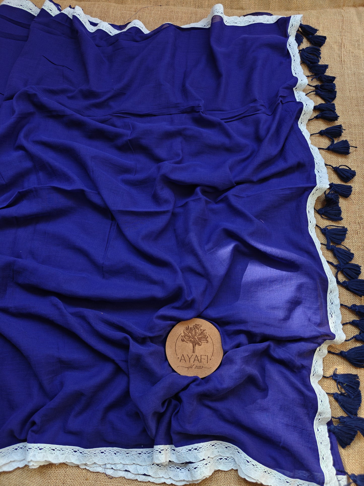 Midnight Blue Dainty Lace Reverie