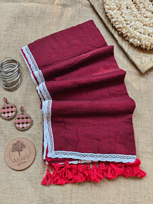 Carmine Dainty Lace Reverie