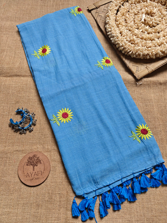 Denim Blue Sunflower