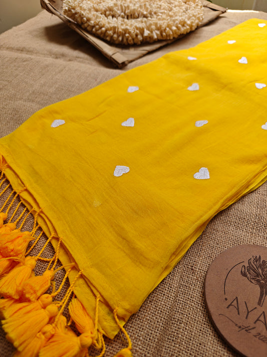Yellow White Hearts