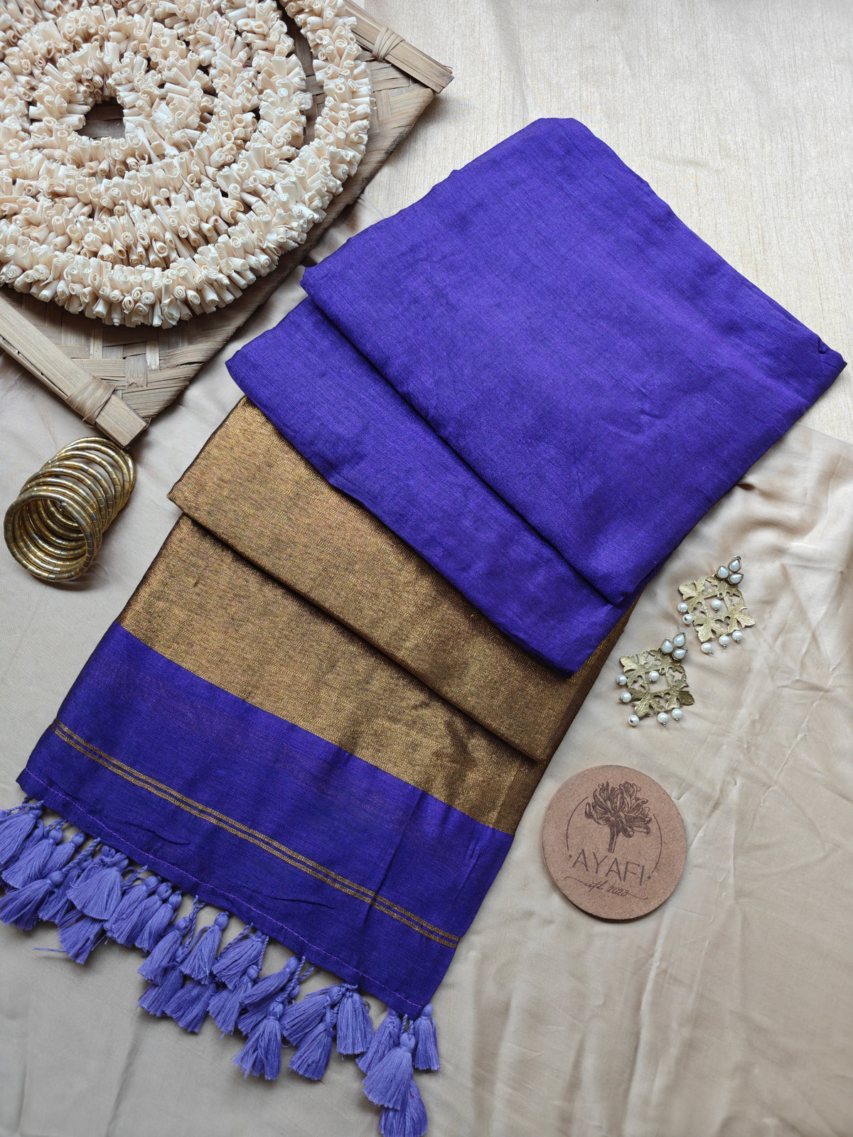 Purple Zari Pallu Modal Cotton Saree